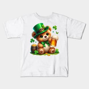 St Patricks Day Teddy Bear Kids T-Shirt